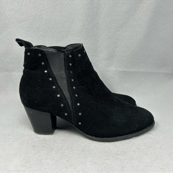 Vionic Landen Boots Womens 9 Black Suede Studded Side Zip Booties - Picture 3 of 11